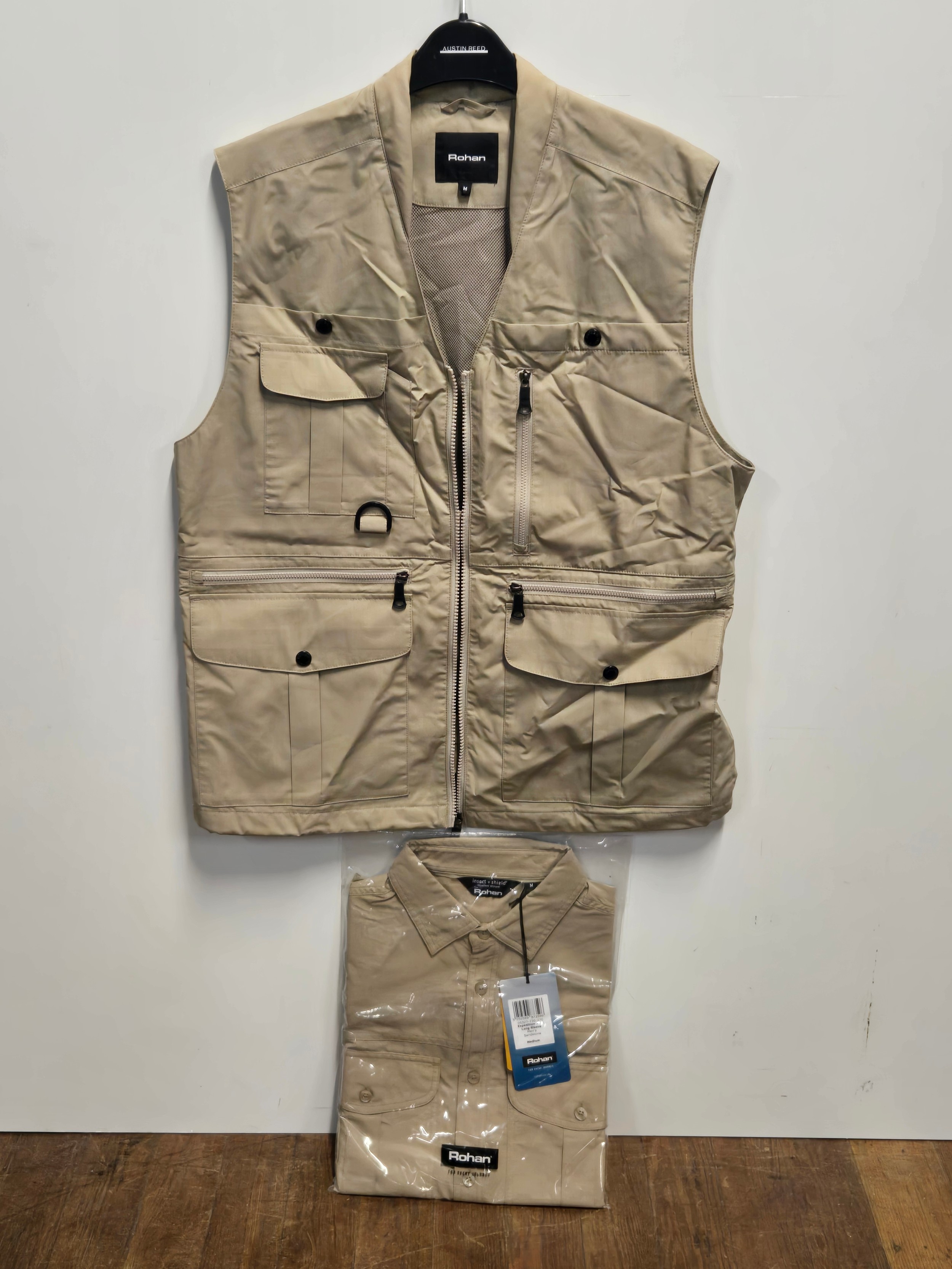 New Rohan men's Utility cargo Gilet along with still sealed Rohan men's ...