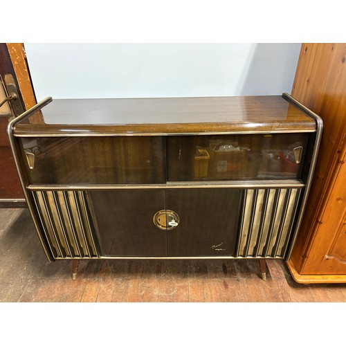A mid century 1950/60s blaupunkt radiogram with garrard record player ...