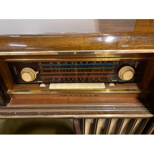 A mid century 1950/60s blaupunkt radiogram with garrard record player ...