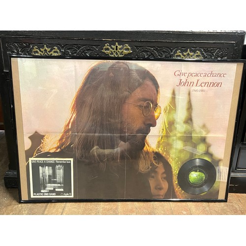 69 - Framed John Lennon give peace a chance original 7