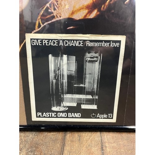 69 - Framed John Lennon give peace a chance original 7