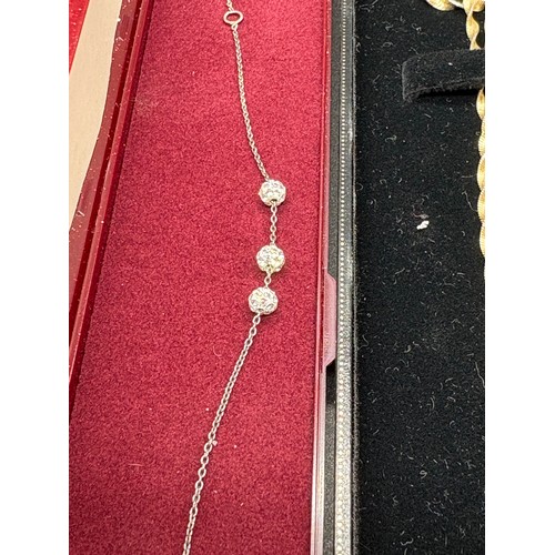 109 - silver hallmarked twist chain along with silver chain & pendants