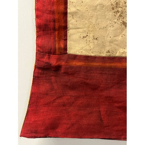 112 - Antique hand painted Tibetan Mandala Thangka hanging prayer flag scroll with silken borders  26