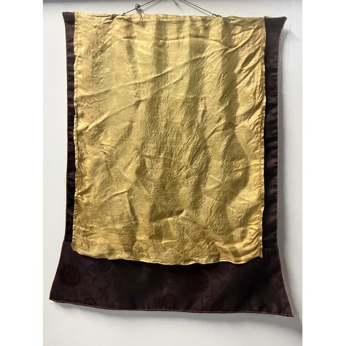 112 - Antique hand painted Tibetan Mandala Thangka hanging prayer flag scroll with silken borders  26