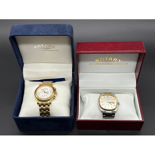 272 - 2 boxed gents rotary wristwatches