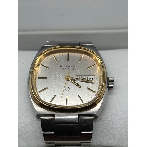 272 - 2 boxed gents rotary wristwatches
