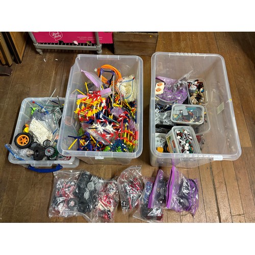 275 - Large collection of Knex along with tubs of Lego.