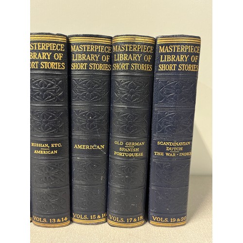 340 - 20 volumes of Masterpiece library of short stories 
