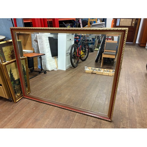 348 - Large gilt framed mirror 51x39