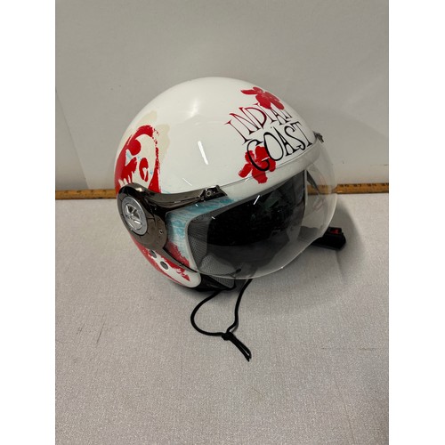 358 - Open face Indian Coast motorcycle helmet.