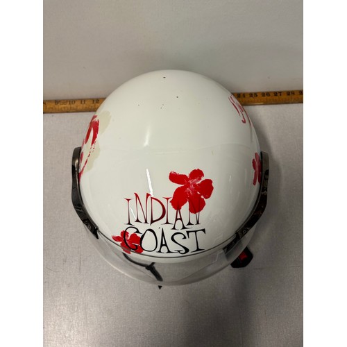 358 - Open face Indian Coast motorcycle helmet.