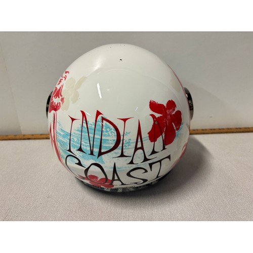 358 - Open face Indian Coast motorcycle helmet.