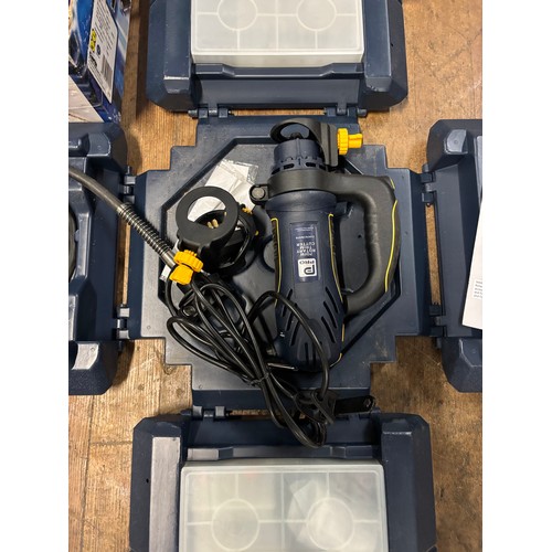 Clarke router table along with Rotary trim cutter in 6 fold case.