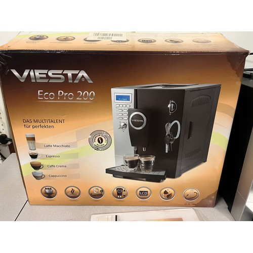 363 - Viesta Eco Pro 200 coffee machine with  box and instruction manual with coffee.