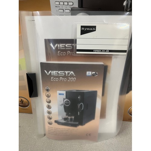 363 - Viesta Eco Pro 200 coffee machine with  box and instruction manual with coffee.