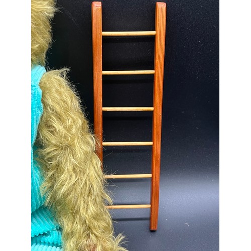81 - Gigi Collectors Bears Mohair jointed window cleaner teddy bear with ladders and bucket.