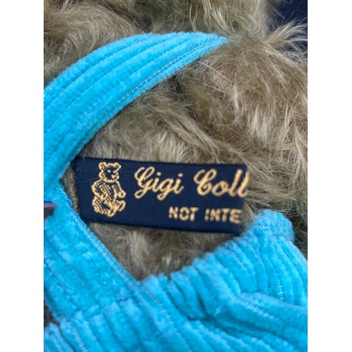 81 - Gigi Collectors Bears Mohair jointed window cleaner teddy bear with ladders and bucket.