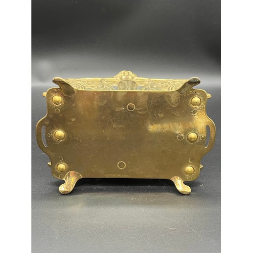 260 - Art Nouveau brass letter rack.