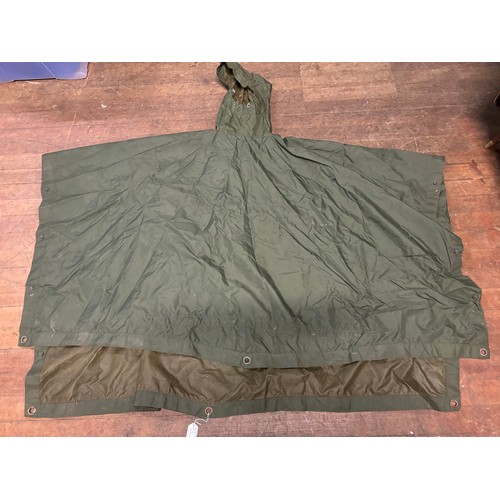 255 - British army Falkland's era poncho/ groundsheet.