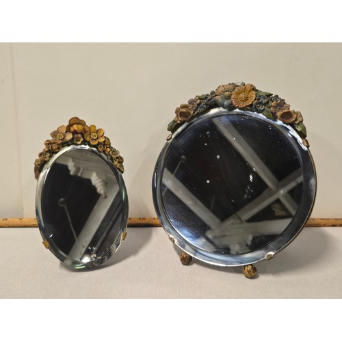 90 - Vintage round Barbola mirror 11