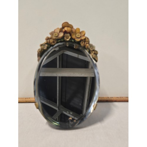 90 - Vintage round Barbola mirror 11