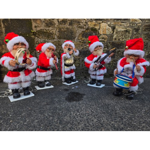 270 - Animatronic Christmas Santa & Band to include Singer, Drummer, Recorder, Guitar & tambourine players... 