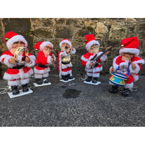 270 - Animatronic Christmas Santa & Band to include Singer, Drummer, Recorder, Guitar & tambourine players... 