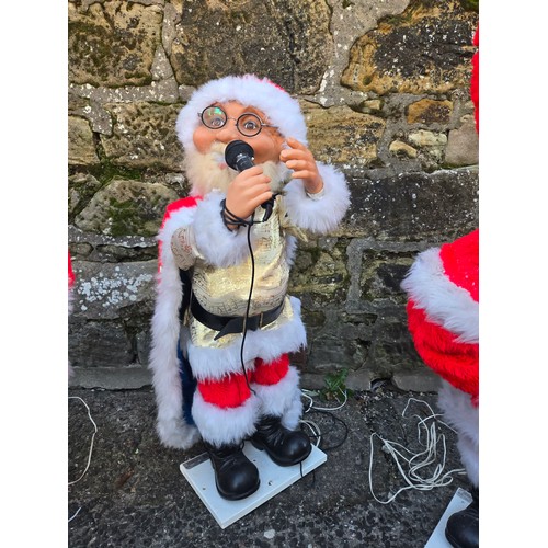 270 - Animatronic Christmas Santa & Band to include Singer, Drummer, Recorder, Guitar & tambourine players... 