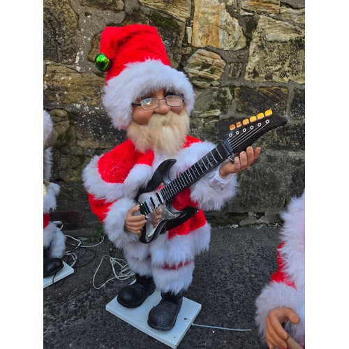 270 - Animatronic Christmas Santa & Band to include Singer, Drummer, Recorder, Guitar & tambourine players... 