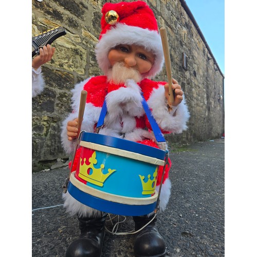 270 - Animatronic Christmas Santa & Band to include Singer, Drummer, Recorder, Guitar & tambourine players... 