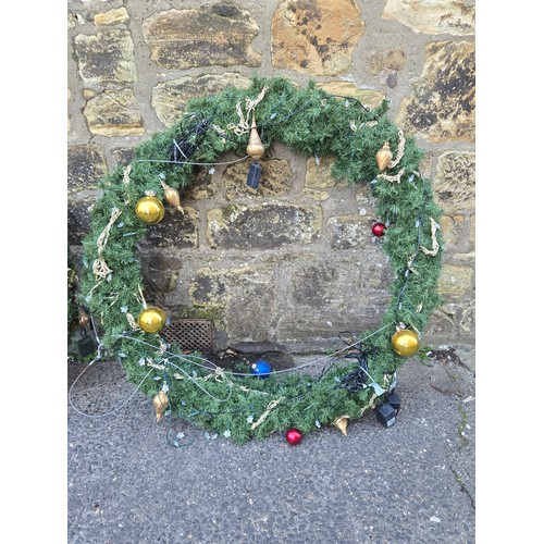 356 - Very large & heavy Christmas wreath 55