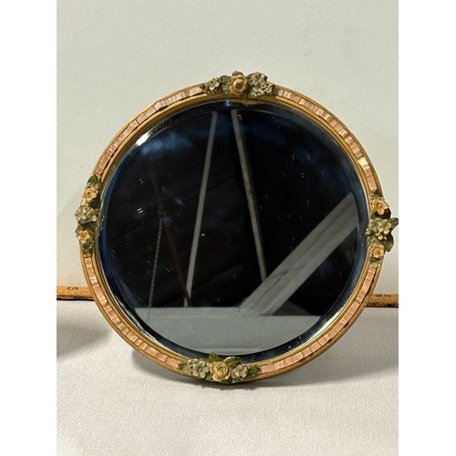 83 - Late 19th Century Royal Crown Derby (Stevenson & Hancock) oval mirror-frame
in the white, applied wi... 