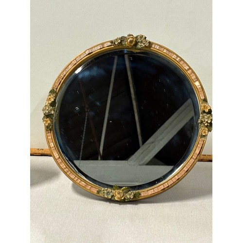 83 - Late 19th Century Royal Crown Derby (Stevenson & Hancock) oval mirror-frame
in the white, applied wi... 