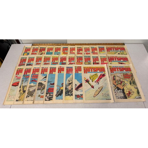 266 - 34 issues of Hotspur comics from March 1975- Dec 1975.