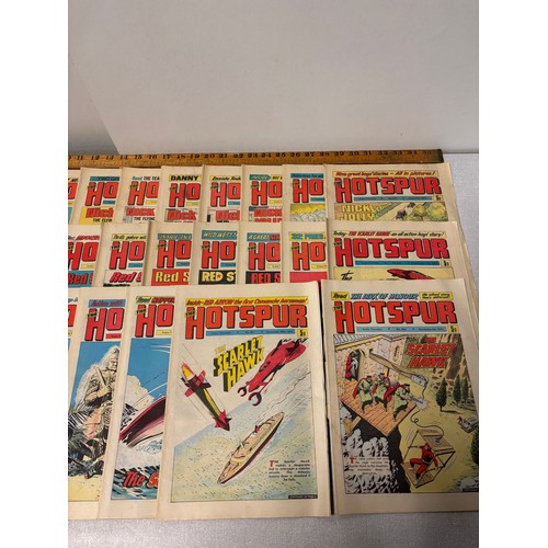 266 - 34 issues of Hotspur comics from March 1975- Dec 1975.