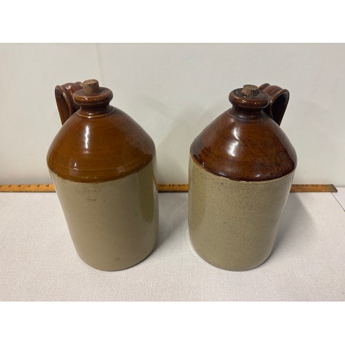 263 - A pair of vintage Handmade Moira demi jugs/ flagons, 13