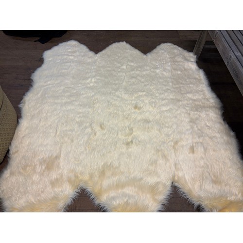 242 - Very large sheep skin rug, 2x1.8m