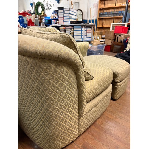 343 - Bespoke LT designs 2 piece upholstered chaise lounge.