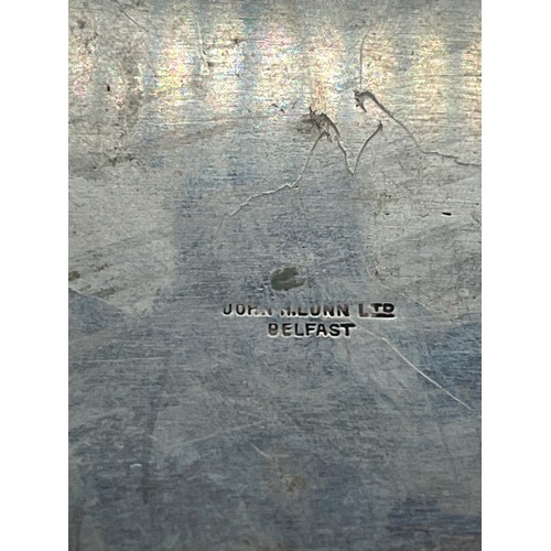 372 - 2 vintage white metal cigarette boxes along with embossed white metal jewellery box.