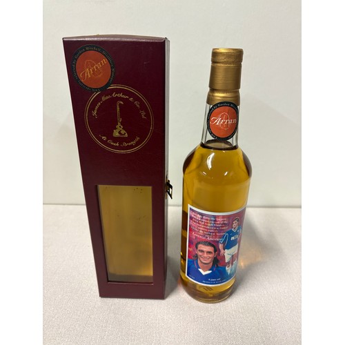 250D - A limited edition bottle of arran single malt scotch whisky featuring former rangers fc player Loren... 