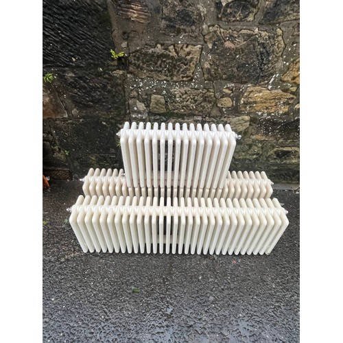 350B - 3 x Traditional cast iron column radiators.