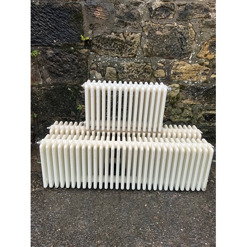 350B - 3 x Traditional cast iron column radiators.