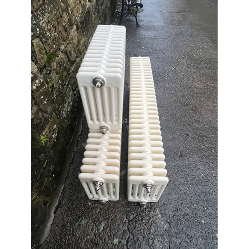 350B - 3 x Traditional cast iron column radiators.