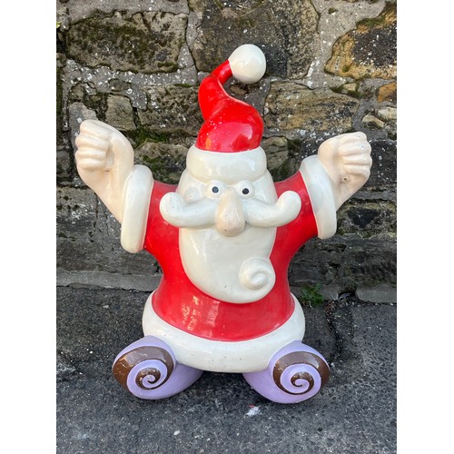 110 - Very large fibreglass hanging Santa Clause decoration. 42