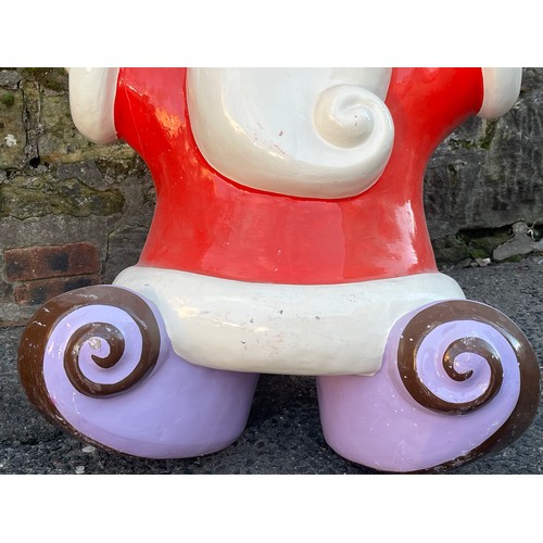 110 - Very large fibreglass hanging Santa Clause decoration. 42