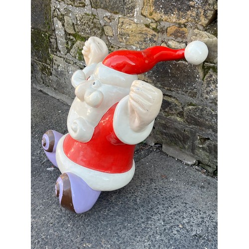 110 - Very large fibreglass hanging Santa Clause decoration. 42