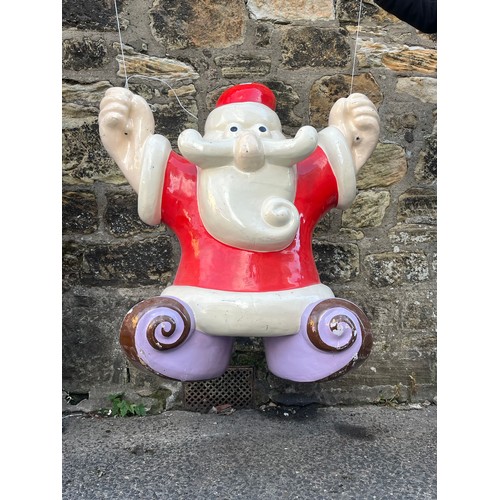 110 - Very large fibreglass hanging Santa Clause decoration. 42