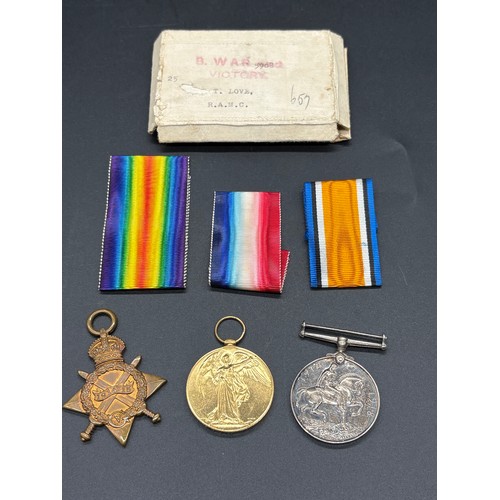 79 - A set of british world war 1 campaign medals, 1914-15 star, the british war medal & the victory meda... 