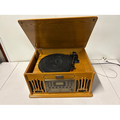 357C - retro classic collectors edition 6 n 1 music centre , record player , cd etc