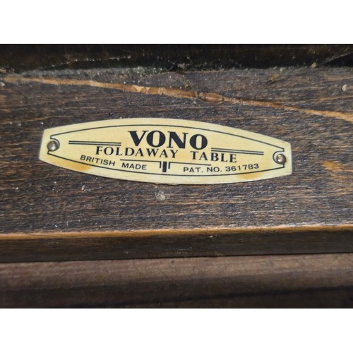 3 vintage folding games tables to include Vono.